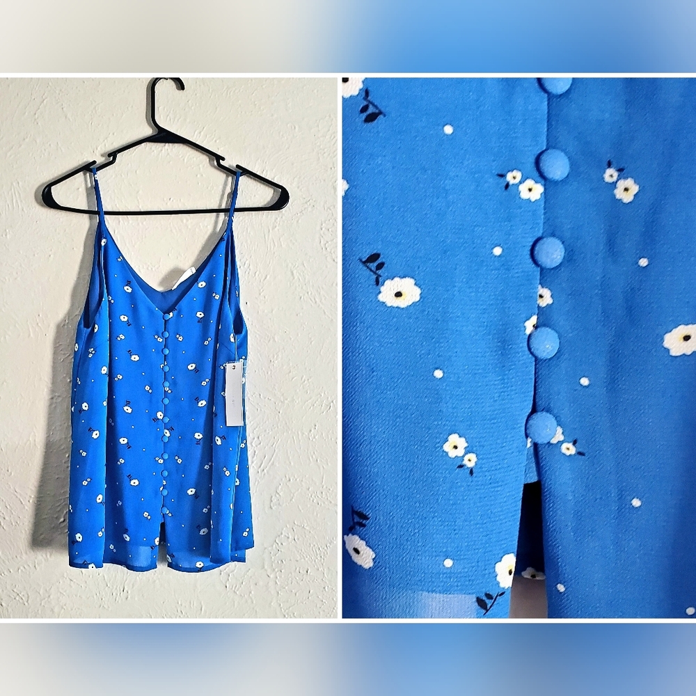 Sz M - Sophie Rue Leisha Button Front Cami Tank